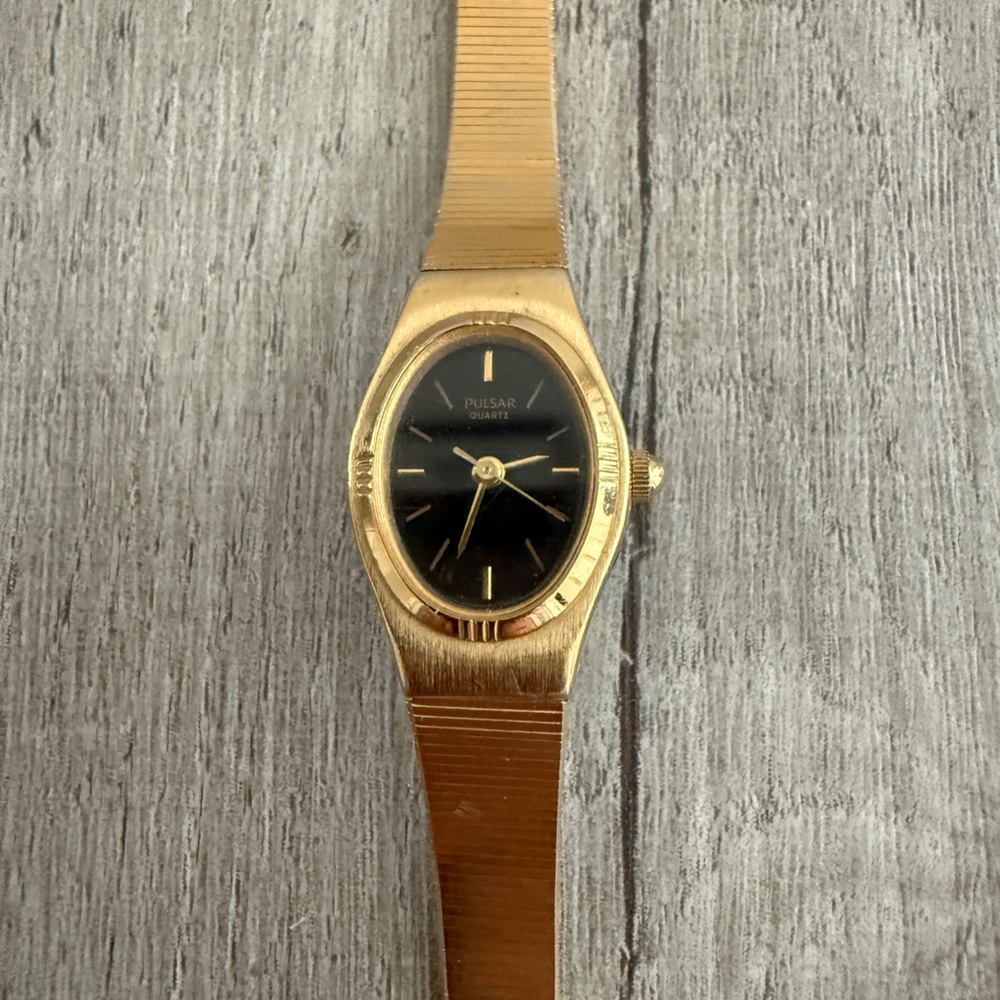 Pulsar Gold and Black Timepiece